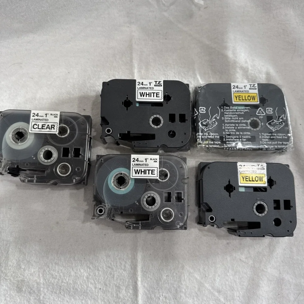 5 GENUINE Brother TZ-151 P-Touch Label Tape 24mm 1